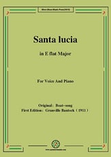 Santa lucia (Barcarolle),in E flat Major Vocal Solo & Collections sheet music cover